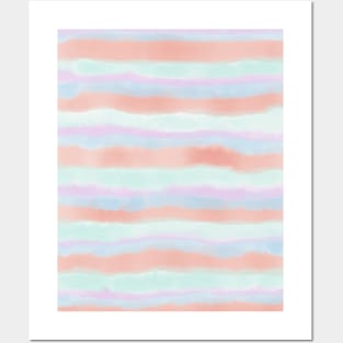 Pastel Rainbow Watercolour Print Posters and Art